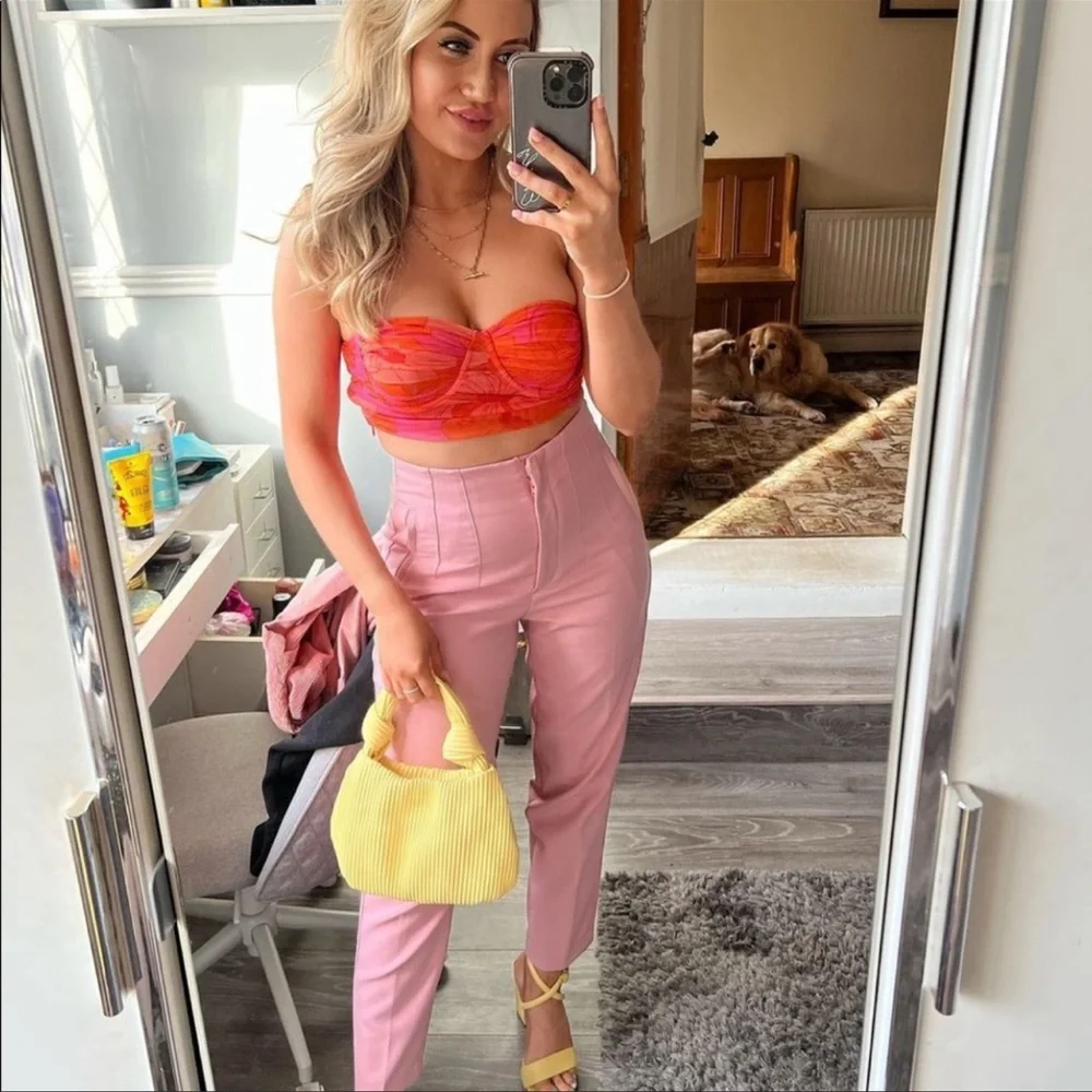 ZARA BLOGGERS FAV CORSET TULLE TOP - Picture 8 of 10